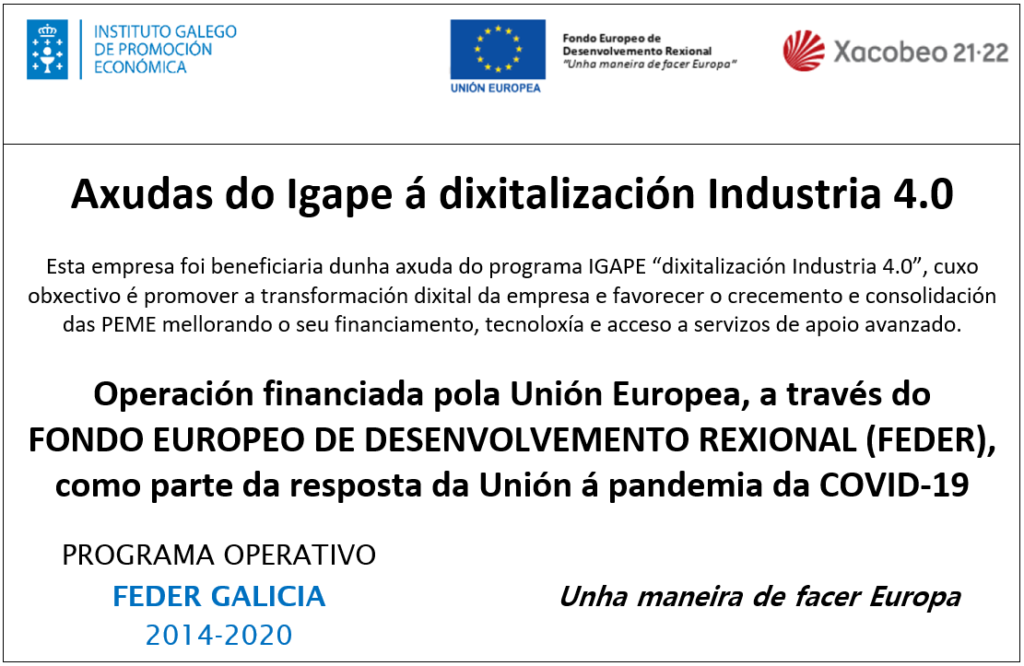 Cartel informativo de las ayudas de la Xunta de Galicia para el cuidado de personas mayores.
